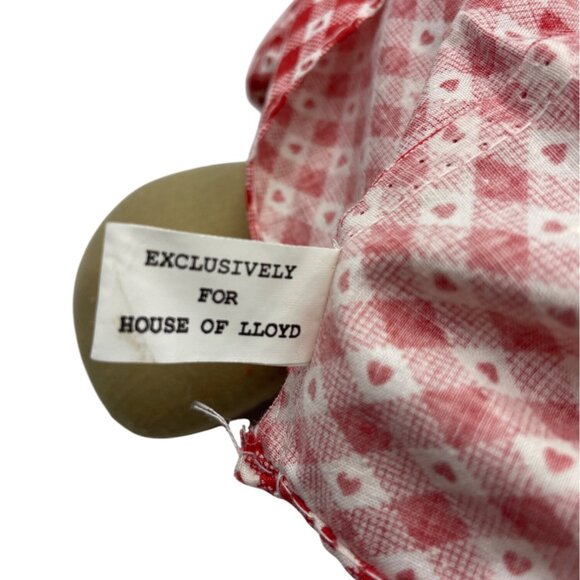 Vintage 1995 House Of Lloyd Christmas Gingerbread Doll, Apron & Bow Shelf Sitter - Picture 4 of 13